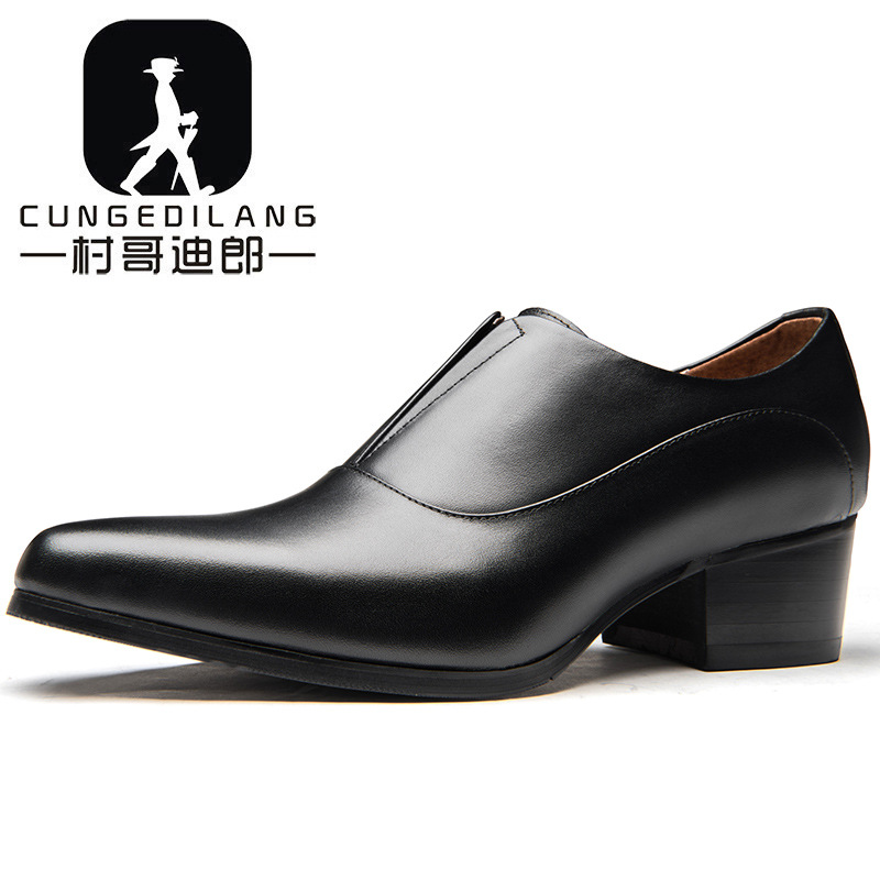 Men Shoes Louboutin - Leren herenschoenen met hoge hakken Luxe