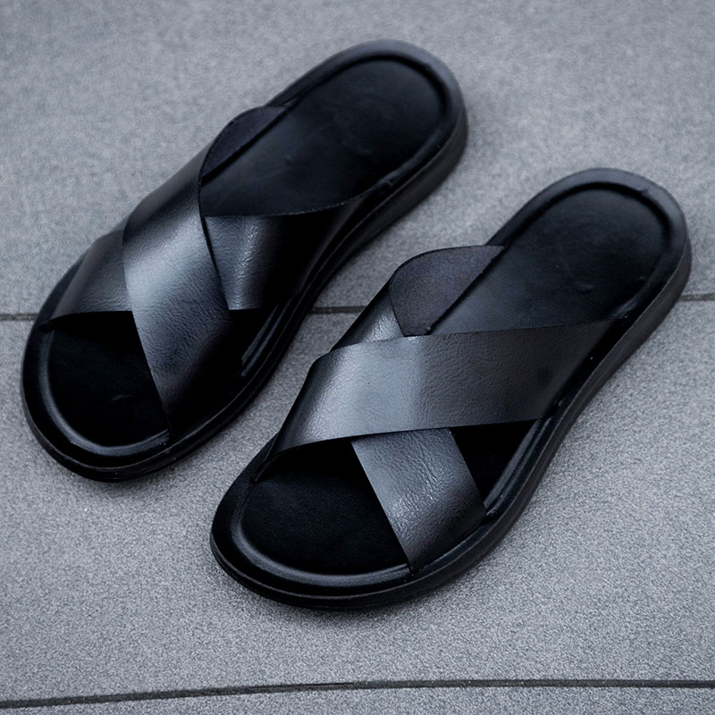 Men Shoes Louboutin - Italiaanse PU Lederen Slippers Heren Zomerschoenen