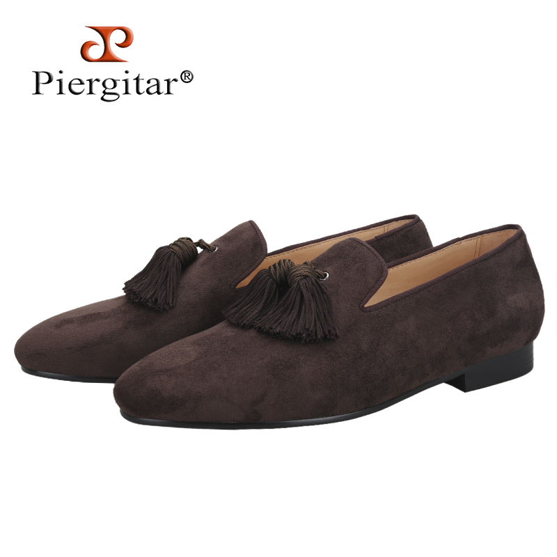 Men'S Shoes Dressy Casual - Piergitar kleurrijke suède Belgische loafers met