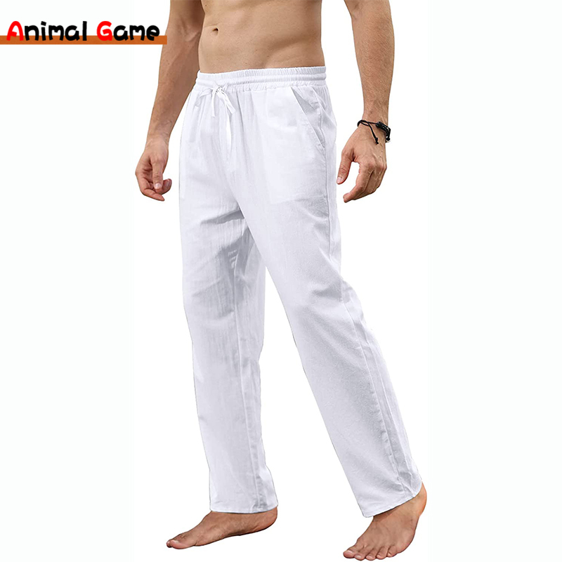 Men Shoes Joggers - Nieuwe Heren Katoenen Linnen Broek Losse
