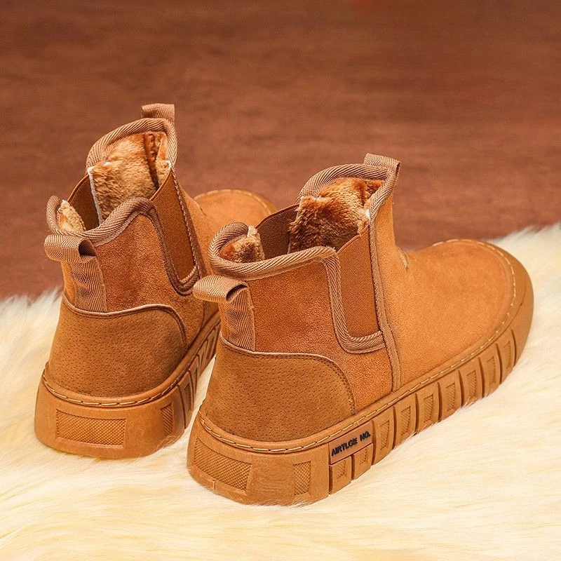 Men Shoes Online - ​ Snowy winterwarme halfhoge kuitbont gevoerde