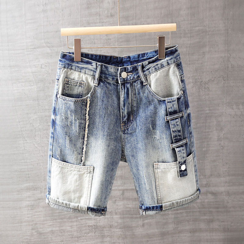 Men Shoes Xxl - Korte jeansbroek voor heren met zakken