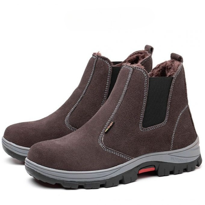 Men Shoes Online - Zware winterfleece gevoerde koeienhuid hoge lasschoenen