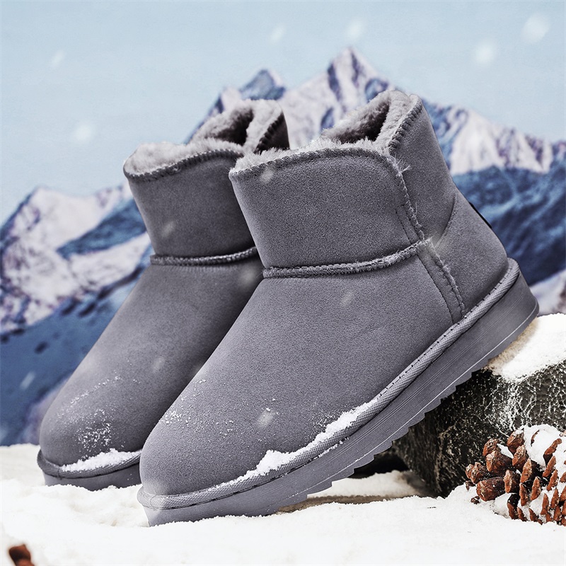 Men Shoes Online - Winterse paar-sneeuwlaarzen in broodstijl, met fleecevoering,