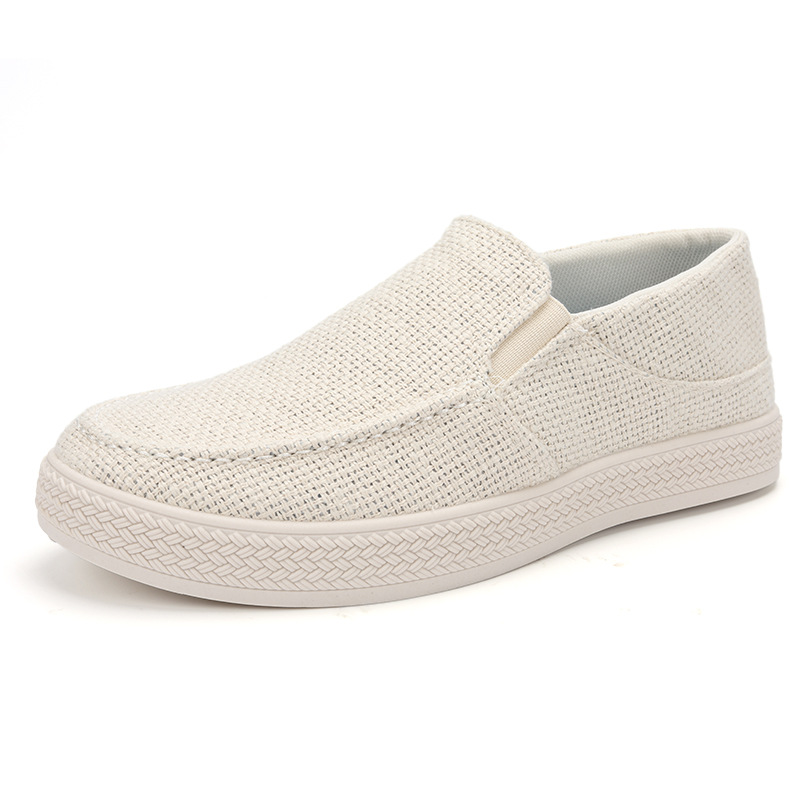 Men'S Shoes Hoka Sale - Heren linnen instappers, ademend geweven bovenwerk,