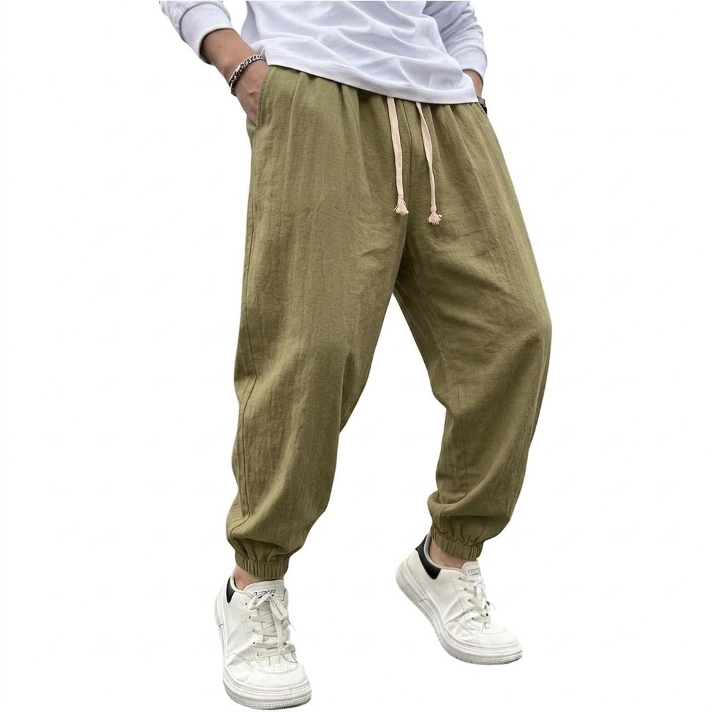 Heren katoenen linnen harem br - Men Shoes Joggers recensie en prijs