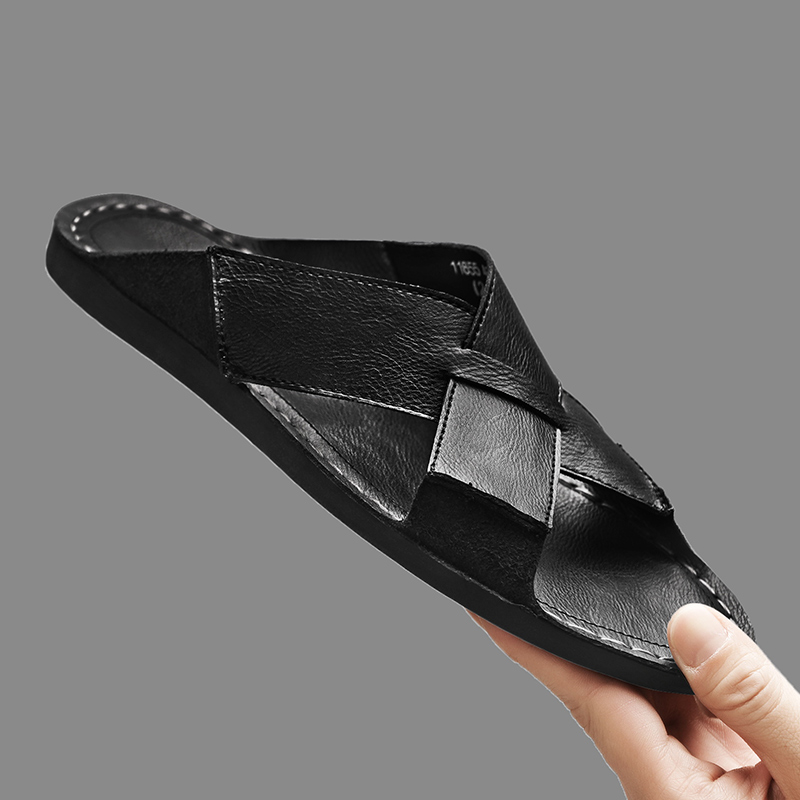 Mode Echt Leer Mannen Slippers - Men'S Shoes Qn recensie en prijs