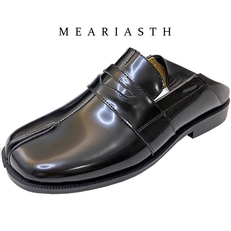 zwarte Tabi-schoenen met gespl - Men'S Shoes Qn recensie en prijs